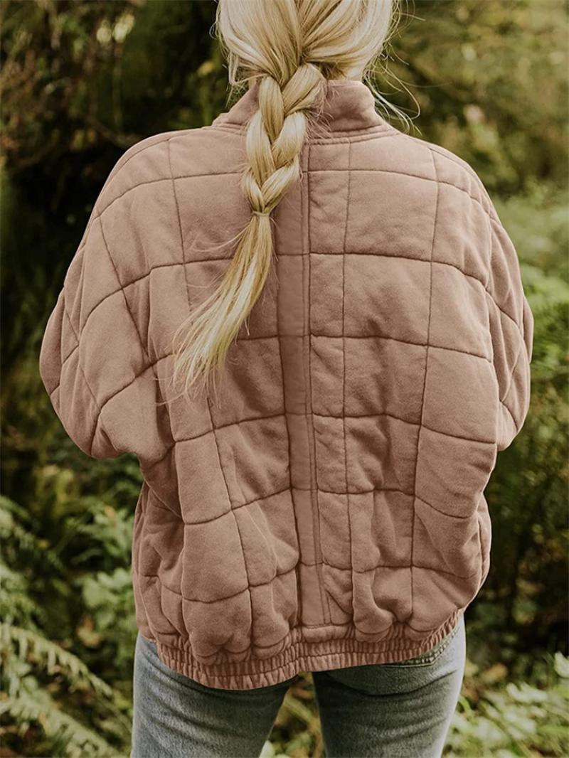 Women's Oversized Quilted Jacket for Fall and Winter Everyday Wear