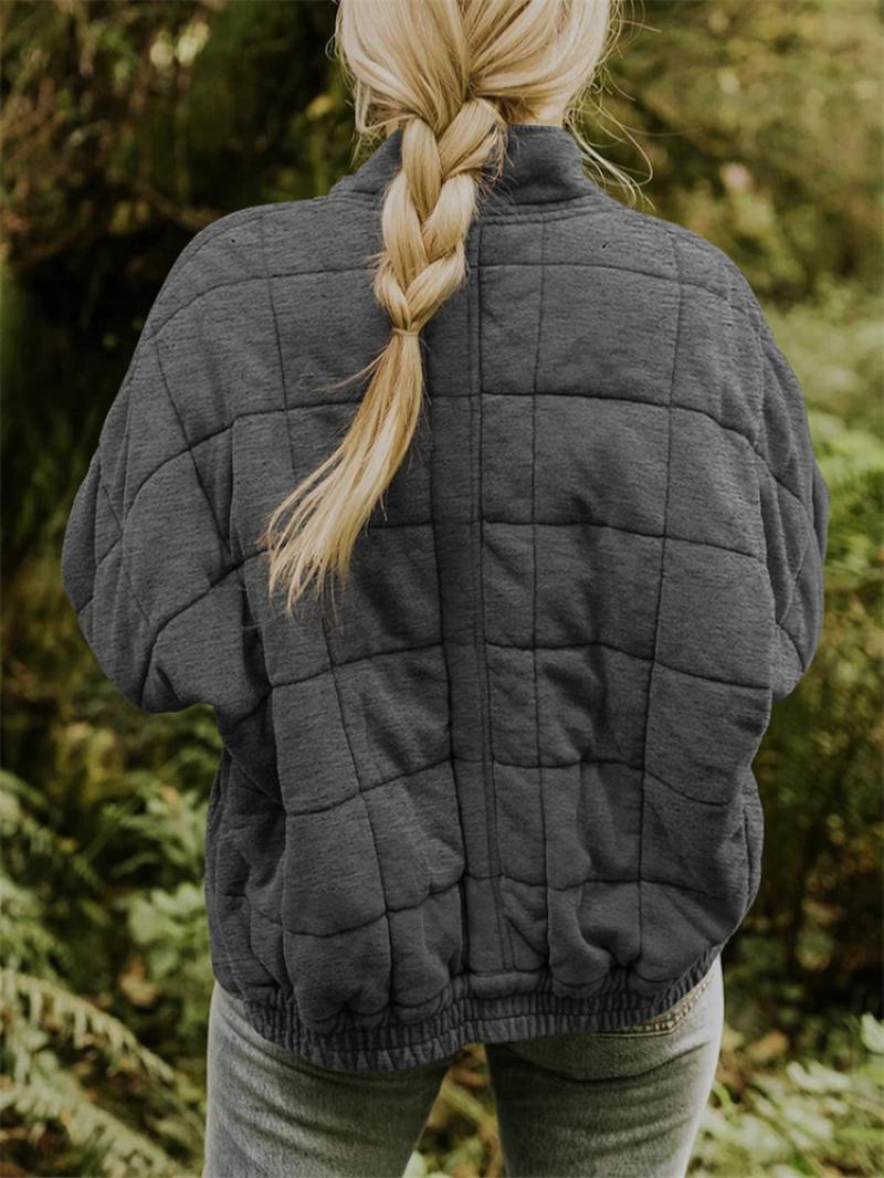 Women's Oversized Quilted Jacket for Fall and Winter Everyday Wear