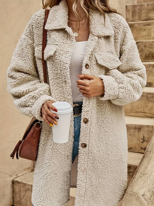 Women's Oversized Sherpa Jacket for Fall and Winter Everyday Wear