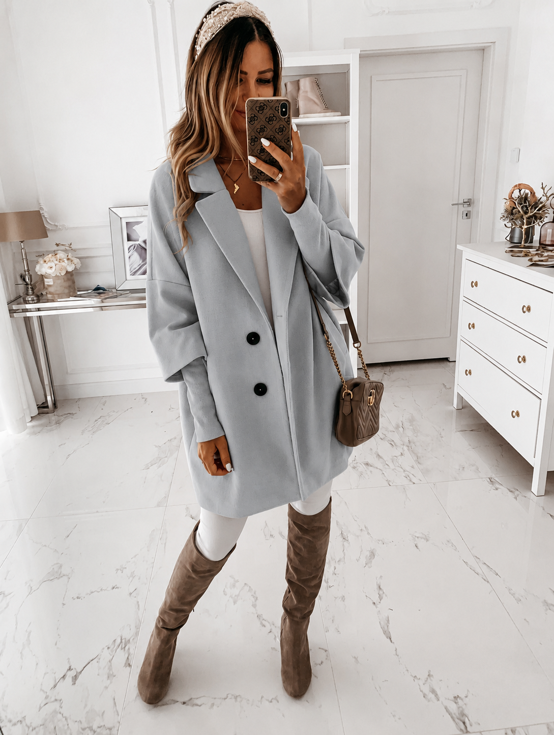 Women's Oversized Winter Coat for Daily Use for Work and Travel Gray