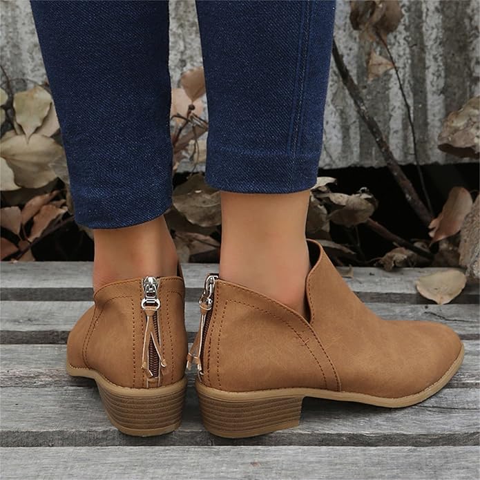 Women's Pointed Toe Ankle Boots for Fall and Winter Everyday Wear