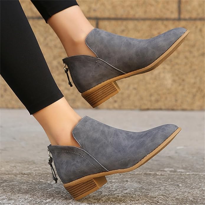 Women's Pointed Toe Ankle Boots for Fall and Winter Everyday Wear