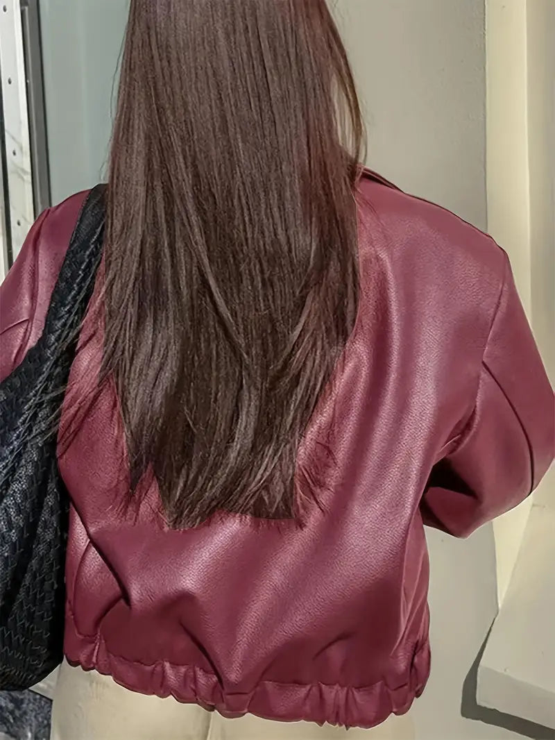 Women's Relaxed Fit Bomber Jacket for Fall and Winter Everyday Wear