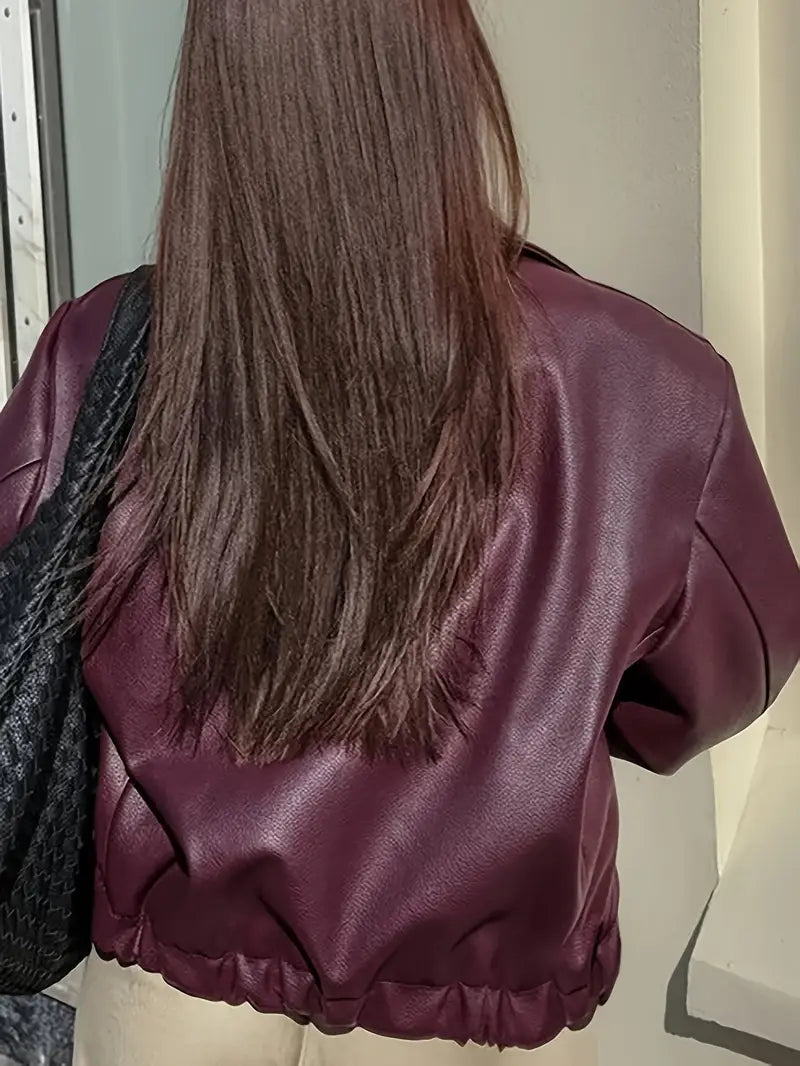 Women's Relaxed Fit Bomber Jacket for Fall and Winter Everyday Wear