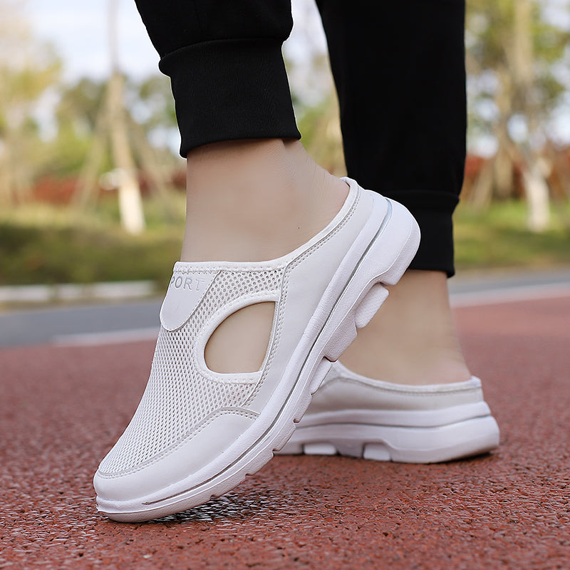 Women's Lightweight Comfort Slip-On Walking Shoes for Daily Use White