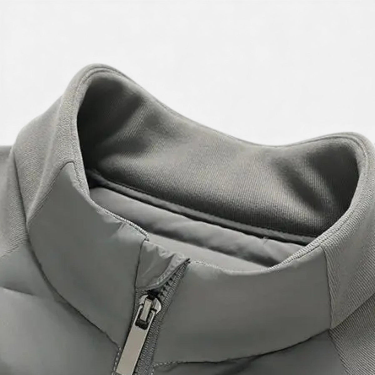 Men's High-Neck Quilted Insulated Jacket for Daily Use Warm