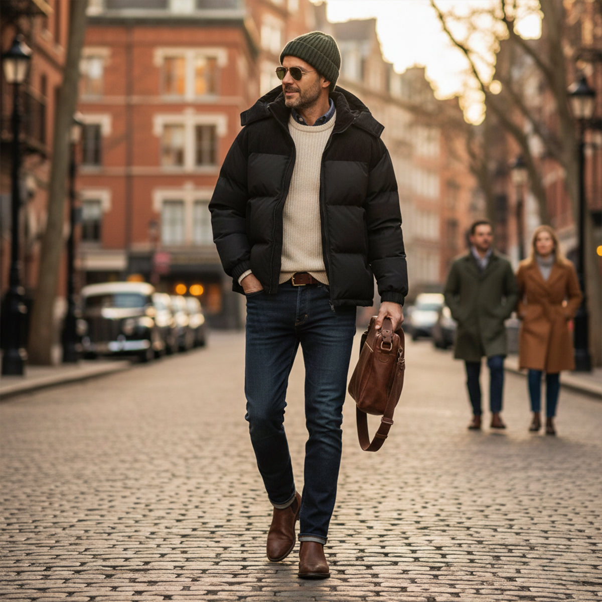 Men's Sleek Hooded Padded Puffer Jacket for Daily Use Warm