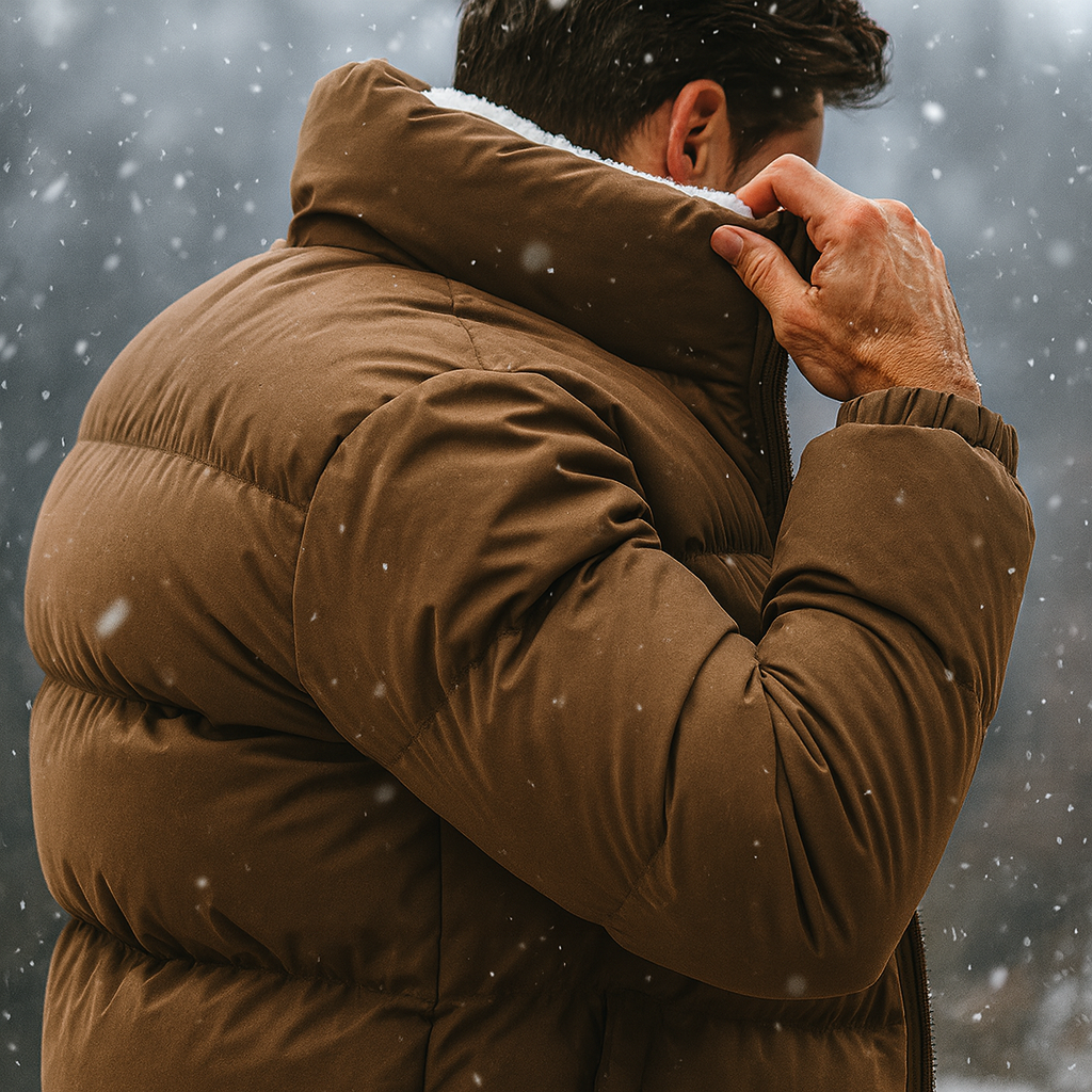 Men's Quilted Padded Puffer Jacket for Fall and Winter Everyday Wear