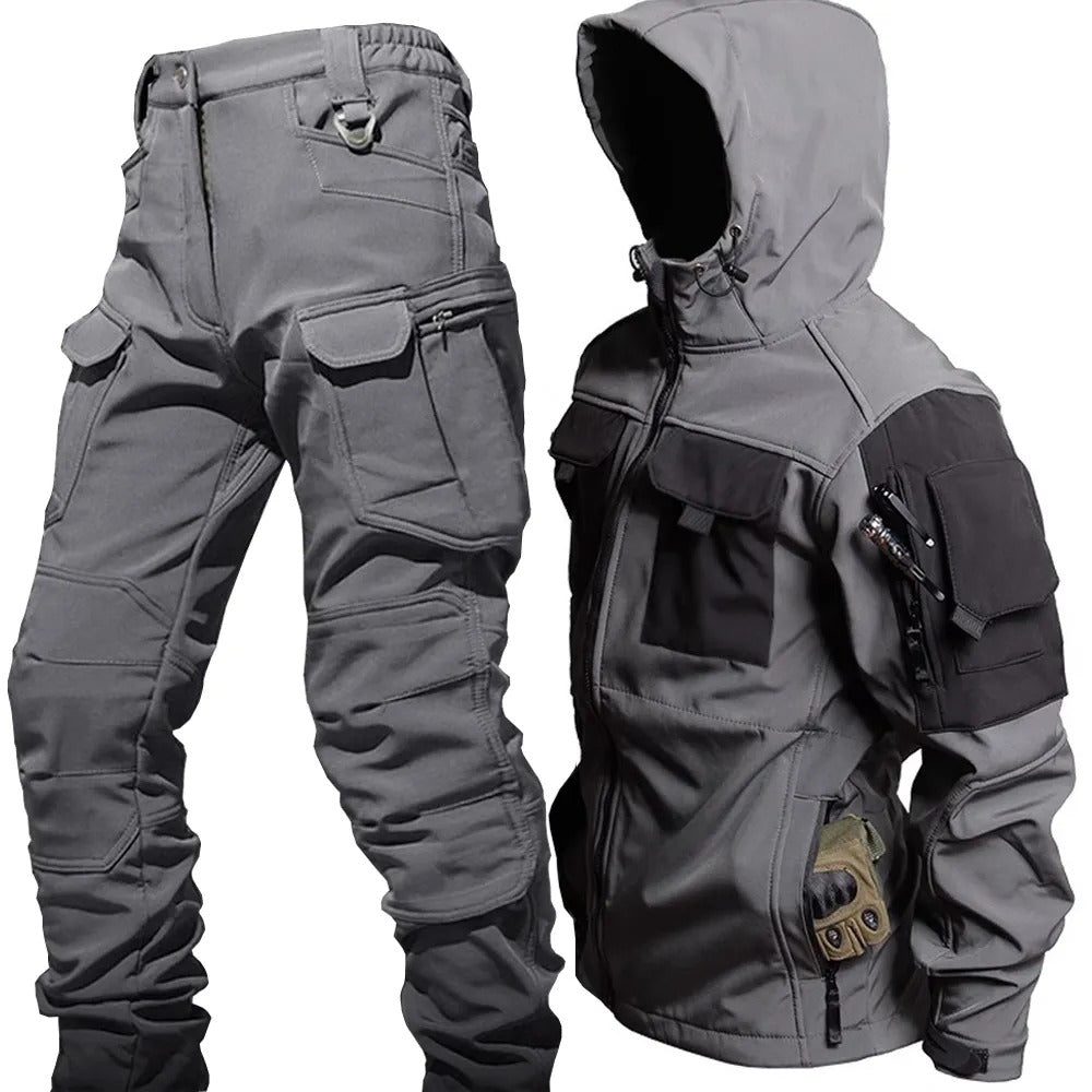 Men's Outdoor Exploration Gear Kit for Fall and Winter Everyday Wear Gray