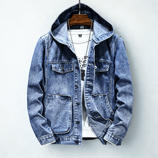 Women's Denim Hoodie for Fall and Winter Everyday Wear for Daily Use Light Blue