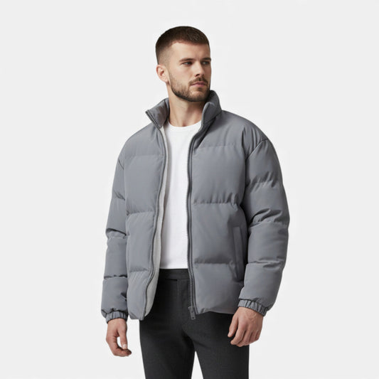 Men's Minimalist Quilted Elevated Puffer Jacket for Daily Use