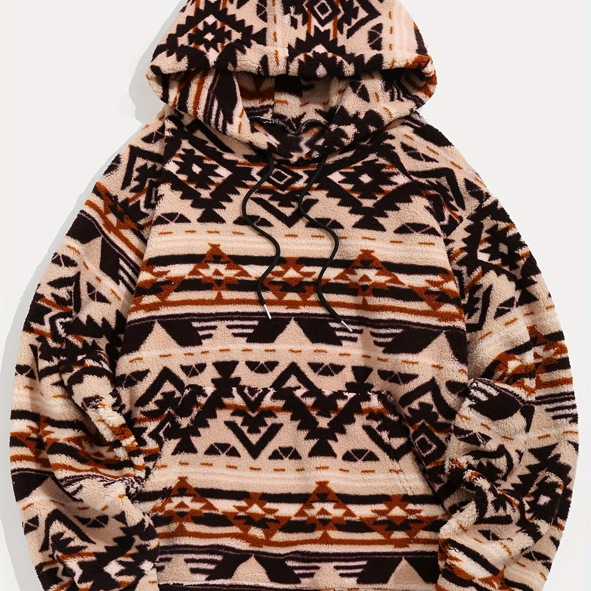 Men's Hooded Pullover Sweatshirt with Pattern Design for Daily Use Mixed colors