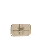 Beige Calf Leather Bos Taurus Shoulder Bag