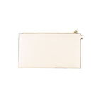 Beige Leather Clutch Bag