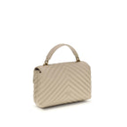 Beige Calf Leather Bos Taurus Handbag