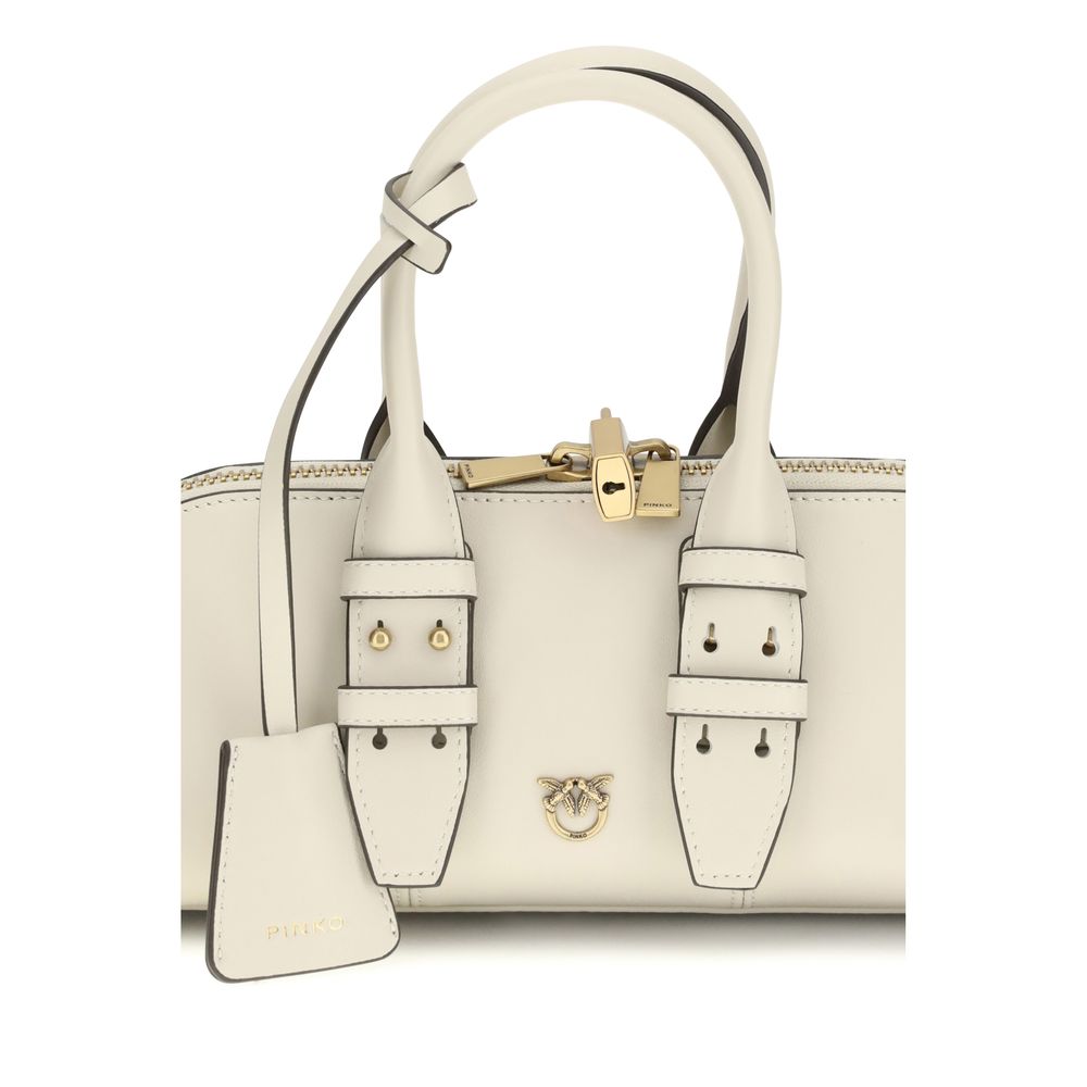 Beige Calf Leather Bos Taurus Handbag