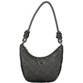 Black Polyurethane Women Handbag