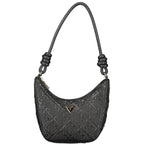 Black Polyurethane Women Handbag