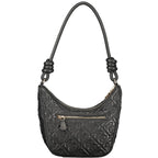 Black Polyurethane Women Handbag