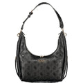 Black Polyurethane Women's Handbag