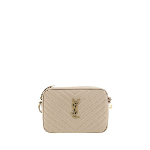 Beige Calf Leather Bos Taurus Shoulder Bag
