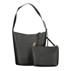 Black Polyurethane Women Handbag