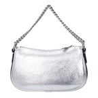 Gray Leather Handbag