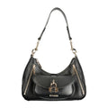 Black Polyurethane Women Handbag