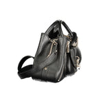 Black Polyurethane Women Handbag