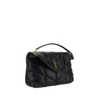 Black Lamb Leather Shoulder Bag