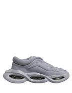 Dolce & Gabbana Gray Slip On Wave Low Top Sneakers