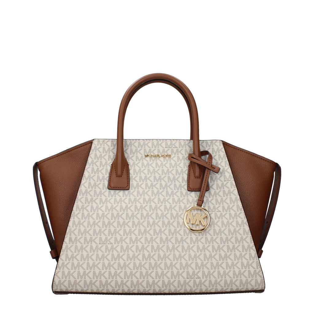 Beige Fabric Handbag