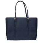 Blue Leather Shoulder Bag