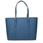 Blue Leather Shoulder Bag