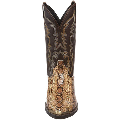 Women's Stylish Snake Print Western Boots for Daily Use