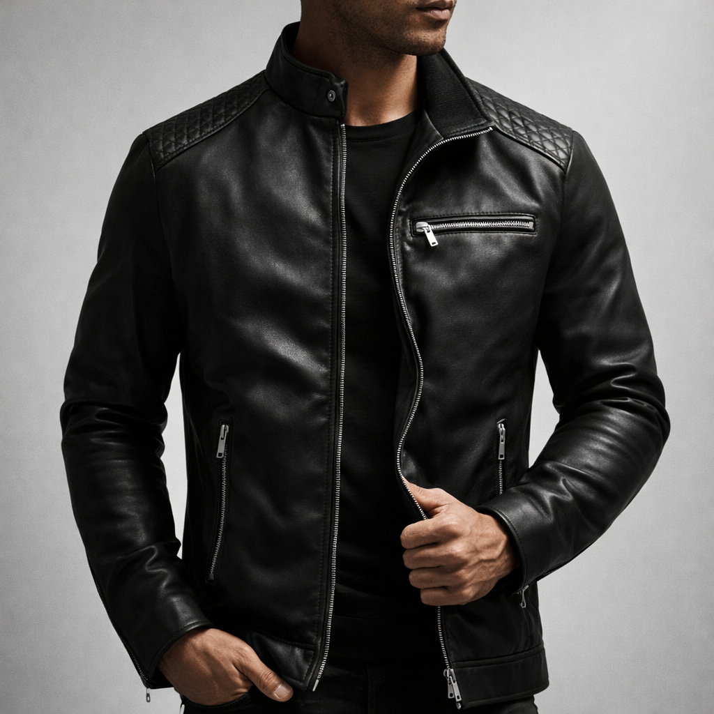 Men's Multi-Color Premium Leather Jacket for Fall and Winter