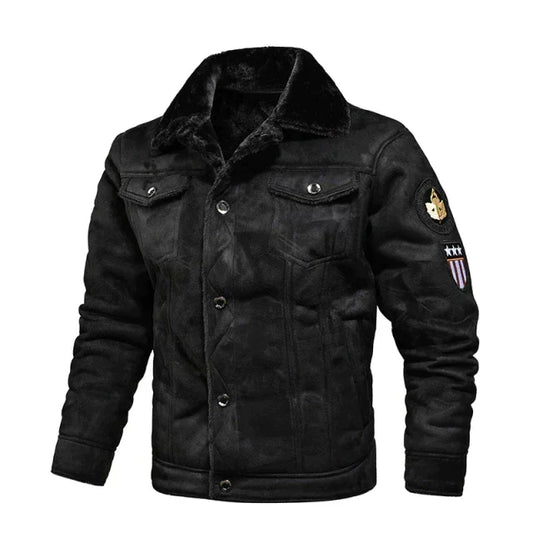 Men's Stylish Leather Jacket – Comfortable, Breathable, Versatile Wear Black