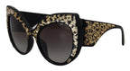 Black Gold Sequin Butterfly Polarized DG4326 Sunglasses