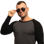 Gray Metal Sunglasses