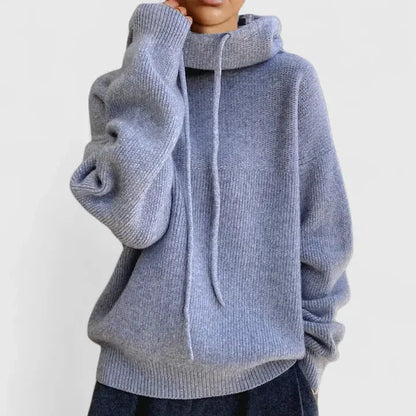 Women's Cozy Oversized Knit Pullover Hoodie for Daily Use