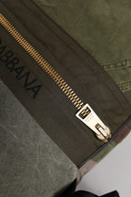 Military Green Patchwork Rucksack Backpack Bag