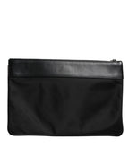 Multicolor Leopard Jacquard Print Logo Plaque Pouch Bag