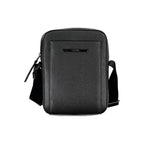 Sleek Black Shoulder Bag with Logo Detail