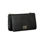 Black Polyester Women Shoulder Bag