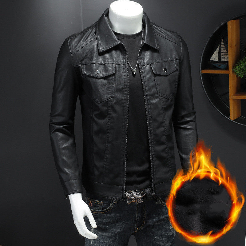 Men's Classic Leather Jacket - Durable, Comfortable, Stylish Outerwear