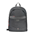 Black Polyester Men Backpack