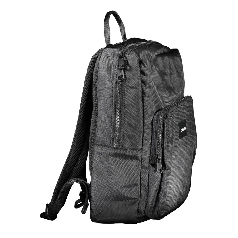 Nero Polyester Men Backpack