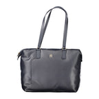 Blue Polyester Women Shoulder Bag