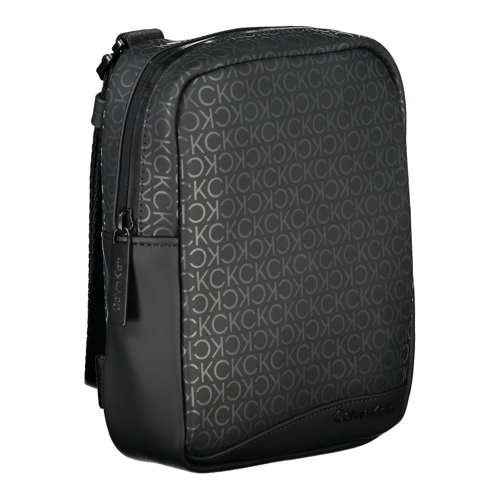 Black Polyester Men Shoulder Bag