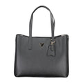 Black Polyurethane Women Shoulder Bag
